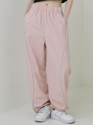 Line Nylon Jogger Pants [Pink]