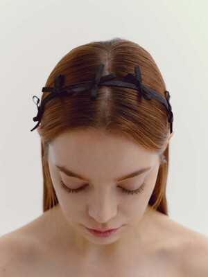 petit ribbon hairband 0.7 - black