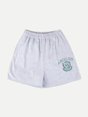 Bear laurel logo Training Banding Sweat Shorts Pants SSP301 (White-Melange)