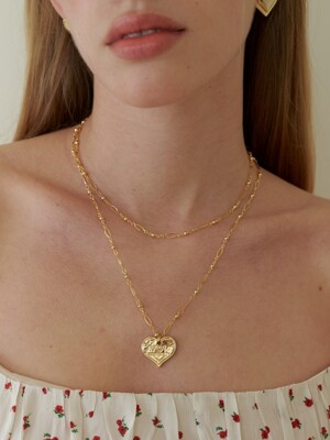 [2 SET] Vintage Heart Long Necklace