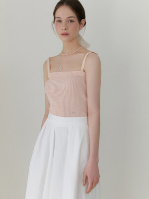 Jelly knit top_2way (peach)