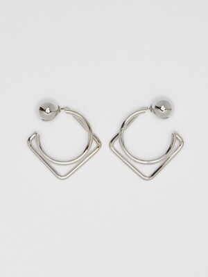 S.R Layered Earrings_Silver