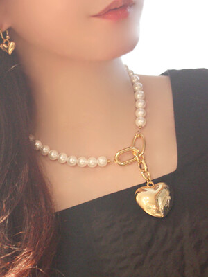 [Heart Collection]  Volume Pearl Heart