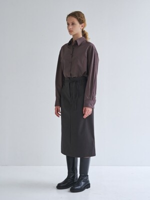 H-Line Strap Skirt(Charcoal)