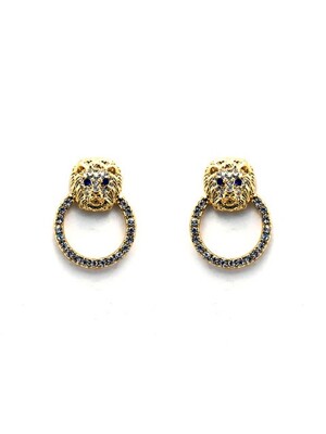 silent lion earrings