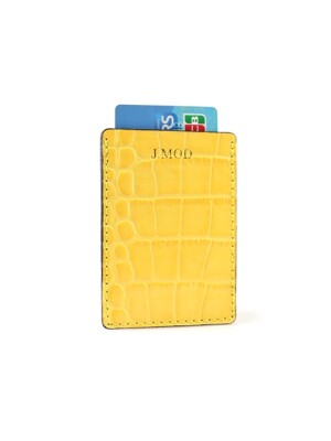 Card Case_Crocodile yellow