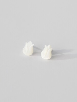 ivory tulip earrings