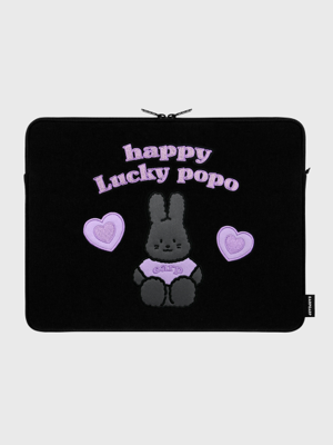 HAPPY LUCKY POPO-BLACK(노트북파우치)