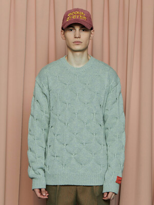 EMBOSSING CLOVER KNIT / MINT