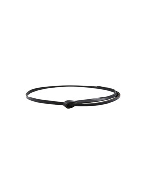 String Leather Belt (BLACK)