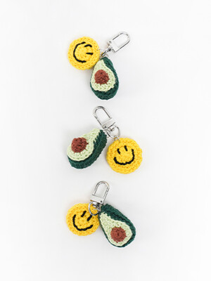 Smile Avocado Mini Keyring
