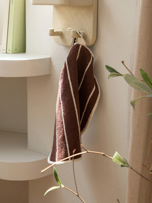 핸드 타올 Hand Towel (Brown Ivory)