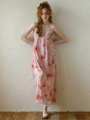 Cest_Irregular rose blooming dress