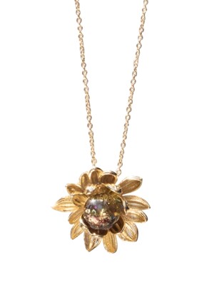 Sunflower Snowball Necklace
