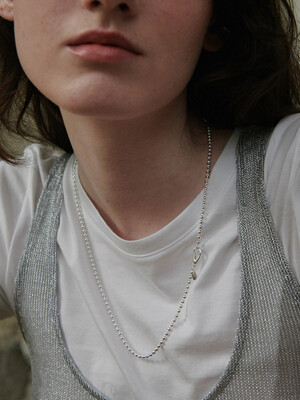 [925 silver] Un.silver.150 / mini corde necklace (long ver.)