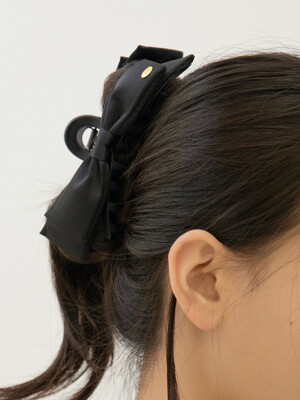 satin layered ribbon hair clip (2colors)