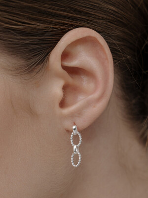 [Silver925] WE022 Rope drop silver earring