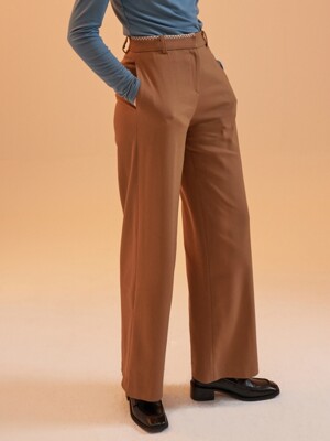 MH12 BLANKET STITCH WIDE PANTS_BR