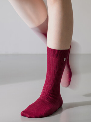 [no.255] red glitter socks