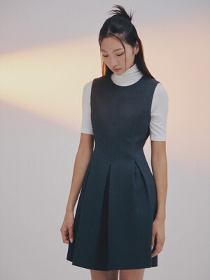 Layered Mini Flare Dress  Grey (KE3971M013)