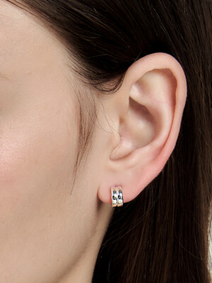 [sv925]deux hoop earring