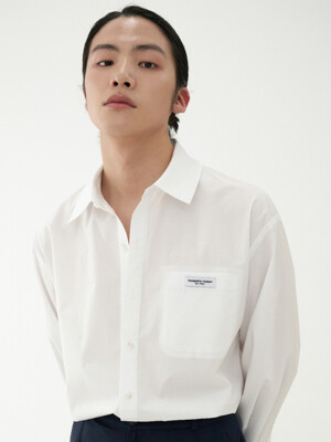 Reversible label shirt_white