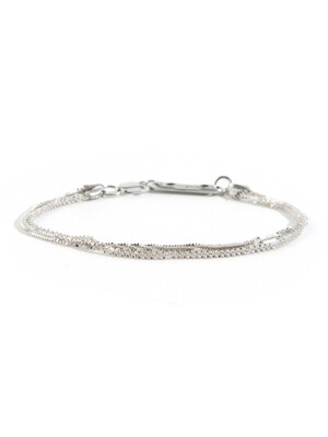 SEWN SWEN SILVER DOUBLE LAYERED SNOW ON THE BRANCHES CHAIN BRACELET