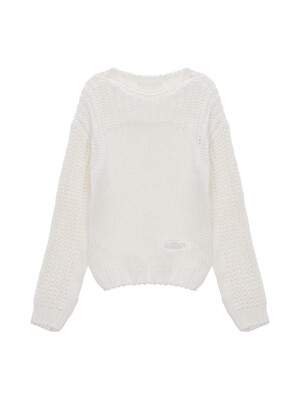 MATIN TYPO LONG SLEEVE TOP IN WHITE