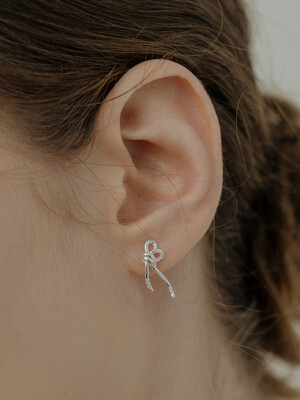 [Silver925] WE024 Heart knot earring