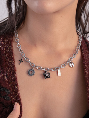 [Unisex] Unique pendant with bold chain necklace