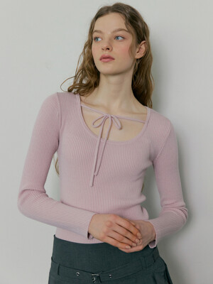 170 ribbon rib knit (pink)