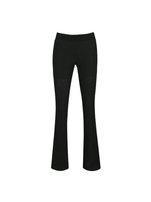BAND-FLARED BOOTCUT TROUSERS_BLACK