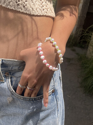 Summer Pebble Pearl Bracelet (2color)