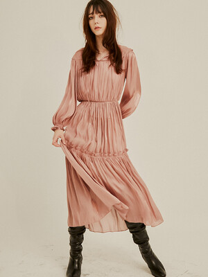 Ellasia Satin Long Dress_Pink