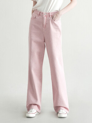 W104 DYEING WIDE PANTS_PINK
