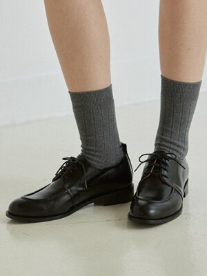 lace up classic loafer black