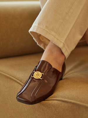 Coat loafer / 코트 로퍼 (Wine brown)