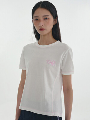 [24SS clove] Stitch Point T-Shirt (White)