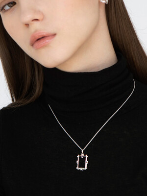 frame necklace (SILVER)