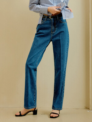 딥 블루 크리스 데님 팬츠 / DEEP BLUE CRIS DENIM PANTS