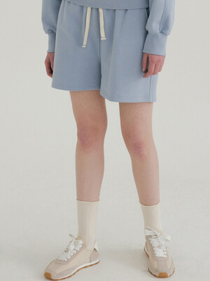 cotton sweat shorts (sky blue)