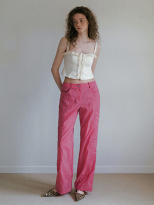 low nylon pants_pink