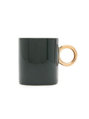 dark green gold mug