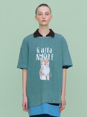 Cat T-shirt_GREEN