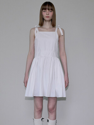 Strap Bustier Mini Dress [White]