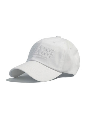 Slogon logo ball cap - white