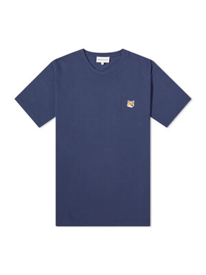 메종키츠네 티셔츠 폭스헤드 레귤러 반팔 잉크 블루 LM00104KJ0008 P476