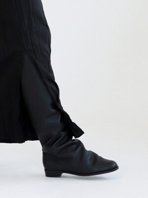 point_wrinkle long boots_black_20503