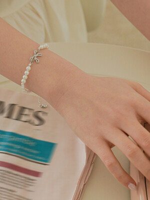 [Silver925] Mysore Bow Pearl Bracelet