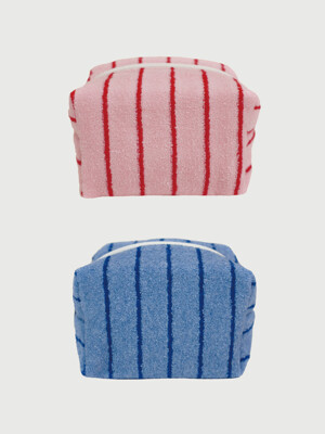 Stripe terry pouch (2colors)(S,L)